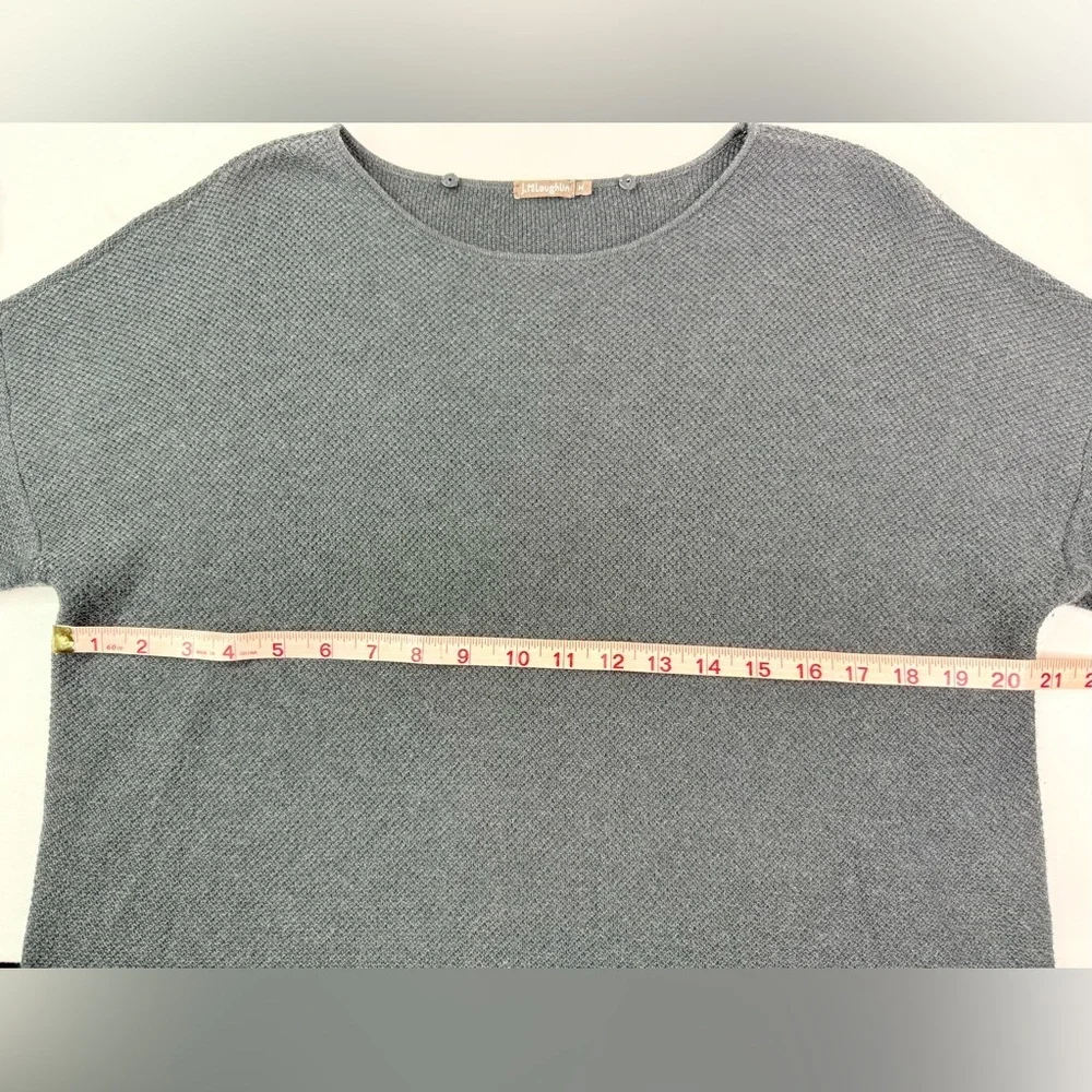 J. McLaughlin Cashmere Blend Pullover Knit Sweater Detachable Cowl Neck Sz Med